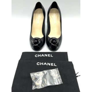 シャネル(CHANEL)の【美品】CHANEL　シャネル　カメリア　パンプス　ヒール8.8cm　36(ハイヒール/パンプス)