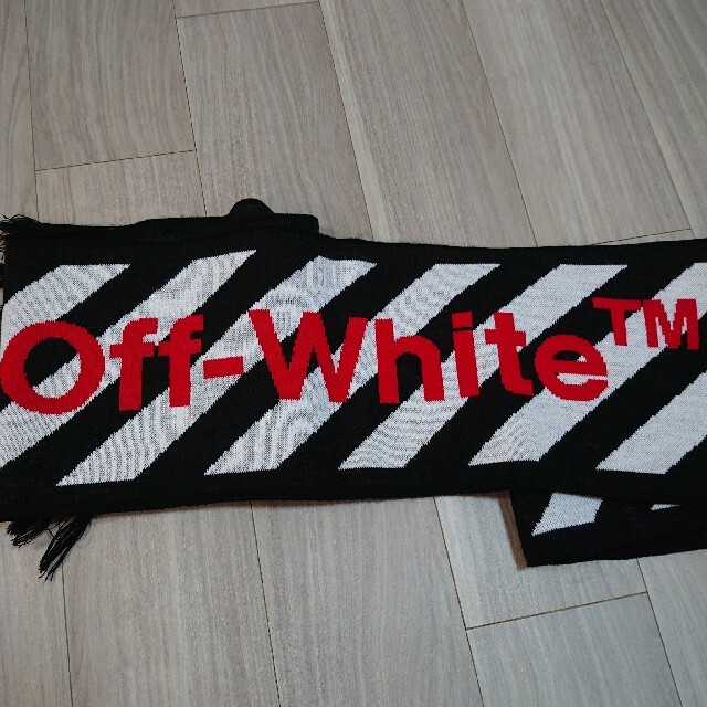 OFF-WHITE(オフホワイト)のoff-white リバーシブルマフラー 2017SS タグなし 中古品 メンズのファッション小物(マフラー)の商品写真