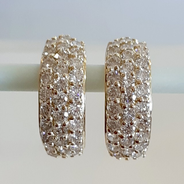 ☆K18YG☆天然ダイヤ1.00ct☆ピアス☆ 驚きの値段で 21315円引き