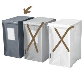 イケア(IKEA)のIKEA DIMPA ダークグレー 1つ 分別用ゴミ箱(ごみ箱)