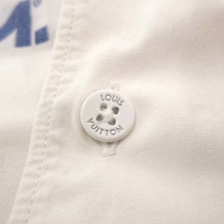 ルイヴィトン 19SS マルチロゴ シャツ 長袖 刺繍 国内正規 M ホワイト
