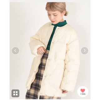 ダブルクローゼット(w closet)のダブルクローゼット　wcloset エコダウンマフラー付きミディアウター(ダウンジャケット)