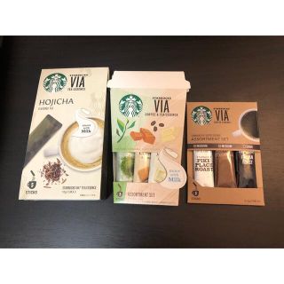 スターバックスコーヒー(Starbucks Coffee)のスターバックス VIA ほうじ茶、抹茶、キャラメル、ホワイト、コーヒー　セット(コーヒー)