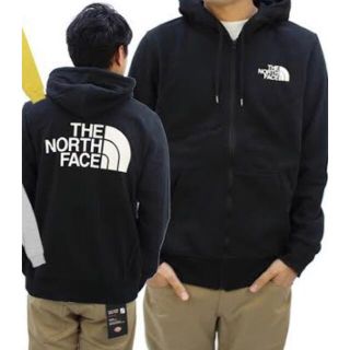 ザノースフェイス(THE NORTH FACE)のノースフェイス★ジップパーカー★バックロゴプリント★スウェット★ブラック(パーカー)