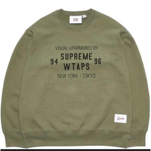 Supreme®/WTAPS® Crewneck オリーブ Mサイズ