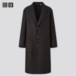 [美品]UNIQLO U メンズ　チェスターコートチャコールグレー★XSサイズ★