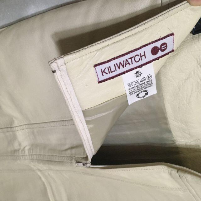 KILIWATCH(キリウォッチ)のKILIWATCH/キリウォッチ/パリ/セレクト/本革/スカート/タイト/白/オ レディースのスカート(ひざ丈スカート)の商品写真