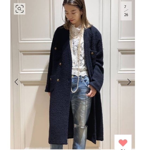 安心発送】 DEUXIEME CLASSE - MUSE de Deuxieme Classe tweed Vネック