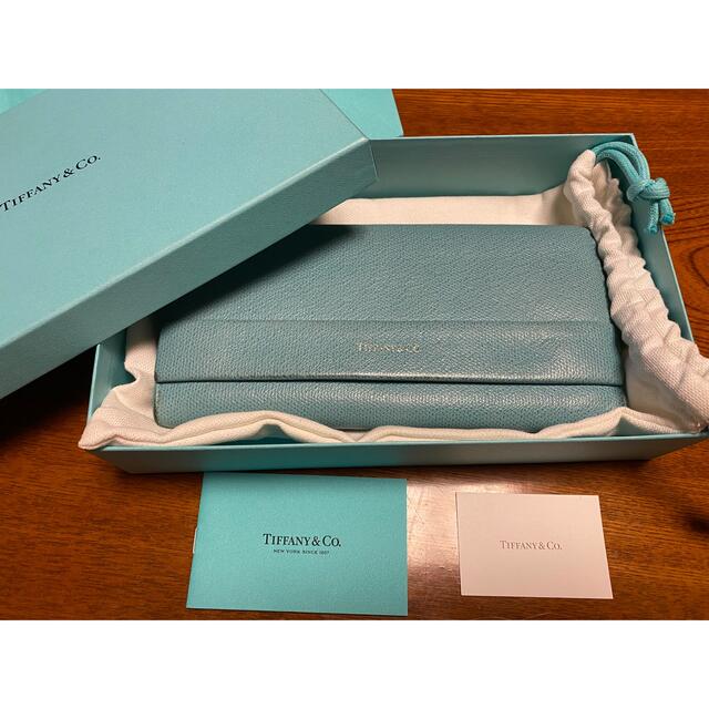 おてごろ価格 【美品】Tiffany 長財布 ティファニーブルー ...