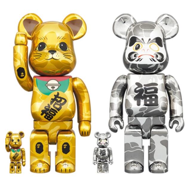 その他新品 送込 BE@RBRICK BAPE(R)  招き猫 100% & 400%