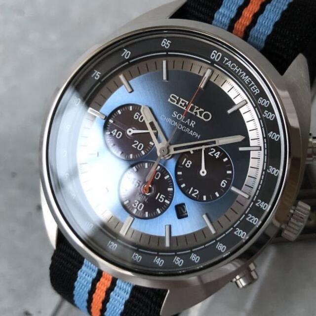 新品】セイコー SEIKO リクラフト ソーラー メンズ腕時計 ブルー