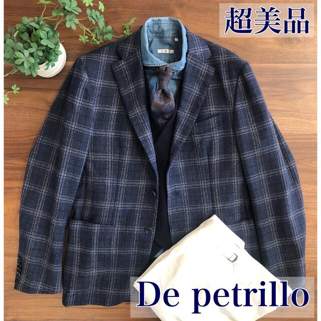 美品 De petrillo デペトリロ スリーピース スーツ ウィンドウペーン