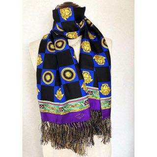 シルクスカ アトリエベルサーチシルクスカーフ・silk 100% qQ89a