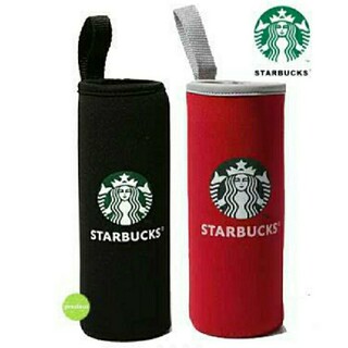 スターバックスコーヒー(Starbucks Coffee)のスターバックス ペットボトルカバー 2コ　黒赤(弁当用品)