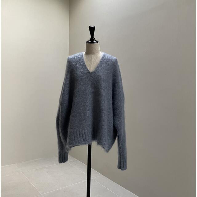 MOHAIR WOOL OVER V-NECK PULLOVER