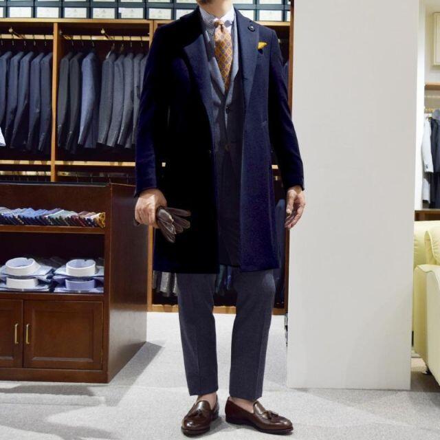 国内初の直営店 定価15万 極上 - BEAMS LARDINI チェスターコー ウール