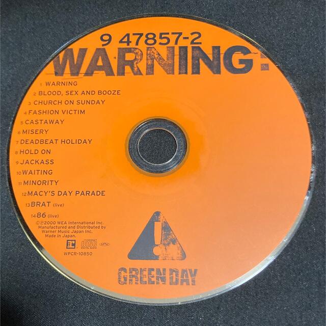 【CD】グリーン・デイ Warning エンタメ/ホビーのCD(ポップス/ロック(洋楽))の商品写真