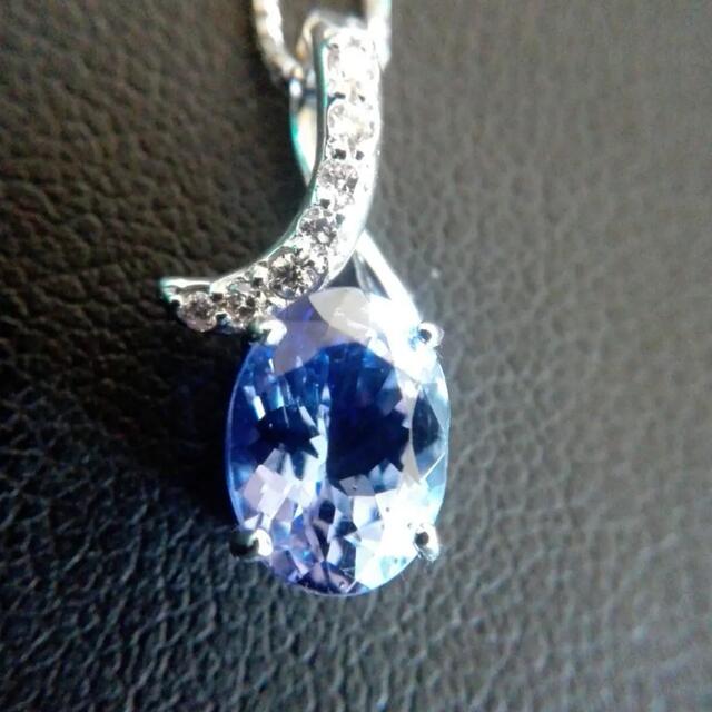 高品質 ☆ 1.53ct タンザナイトダイヤネックレス K18WG