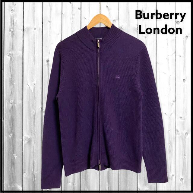 BURBERRY(バーバリー)のBurberry LONDON ウール　ドライバーズ　ニット　セーター　ジップ メンズのトップス(ニット/セーター)の商品写真