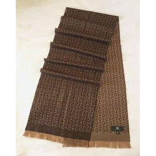 セリーヌ(celine)のイタリア製セリーヌ定番マカダム柄C柄ロゴ刺繍入りリバーシブルカシミヤ混マフラー(マフラー/ショール)