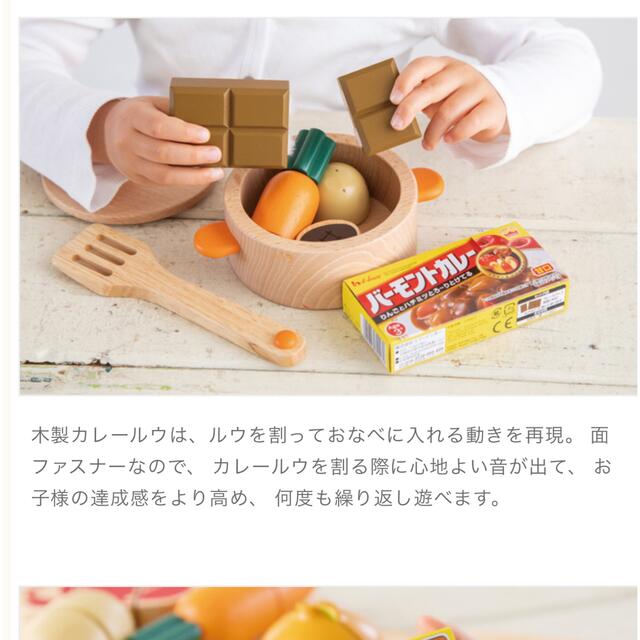 木のおままごと　ハウスバーモントカレー　おままごと キッズ/ベビー/マタニティのおもちゃ(その他)の商品写真