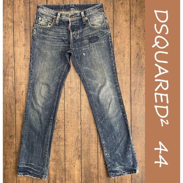 DSQUARED2 スリムストレート Sサイズ/D2、ダメージ、リペアデニム