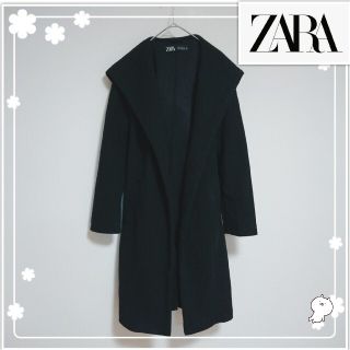 ザラ(ZARA)のZARA ザラ ロングコート オーバーサイズ ラップコート フーデッドコート(ロングコート)