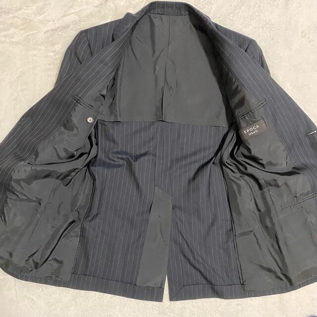 EPOCA(エポカ)の裏ブランドロゴ シルク濃混 ストライプ エポカウォモ セットアップ メンズのスーツ(セットアップ)の商品写真
