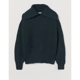 エイチアンドエム(H&M)の完売品　H&M ダークグリーン　L サステナブル(ニット/セーター)