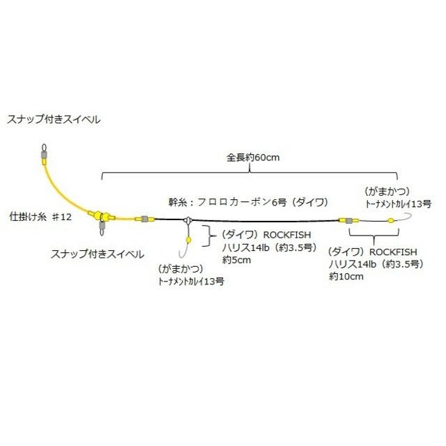 釣り仕掛け③//南三陸・牡鹿半島 仕様//カレイ、アイナメ スポーツ/アウトドアのフィッシング(その他)の商品写真