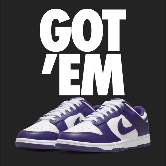 スニーカーNIKE DUNK LOW championship court purple