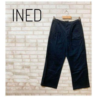 イネド(INED)のINED レディース ストレートパンツ LL ネイビー(カジュアルパンツ)