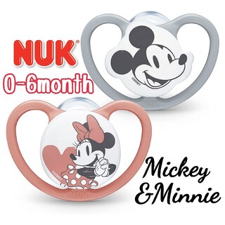 ディズニー(Disney)のNUK おしゃぶり ディズニー 2個セット ミッキー ミニー 新品未使用正規品(その他)