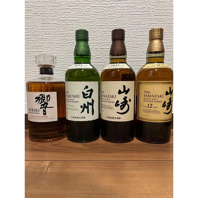 サントリー(サントリー)のサントリー　山崎12年 山崎 白州 響 4本セット 食品/飲料/酒の酒(ウイスキー)の商品写真