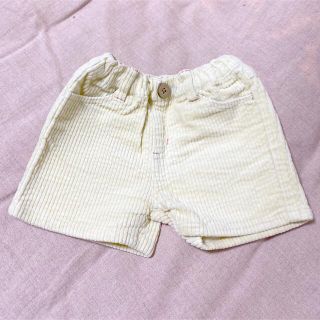 ブランシェス(Branshes)の【美品】ブランシェス　おしりフリル付き　ハーフパンツ　コーデュロイパンツ(パンツ)