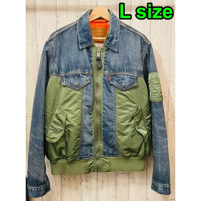 Levi's(リーバイス)のLevi's HYBRID TRUCKER JKT MA-1リーバイス デニム メンズのジャケット/アウター(Gジャン/デニムジャケット)の商品写真