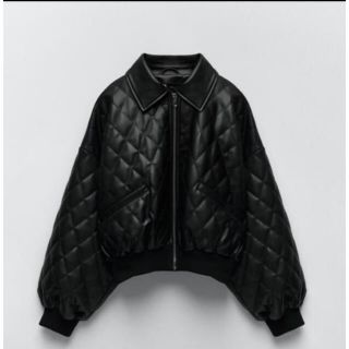 ザラ(ZARA)のzara レザー風　ジャケット(ブルゾン)