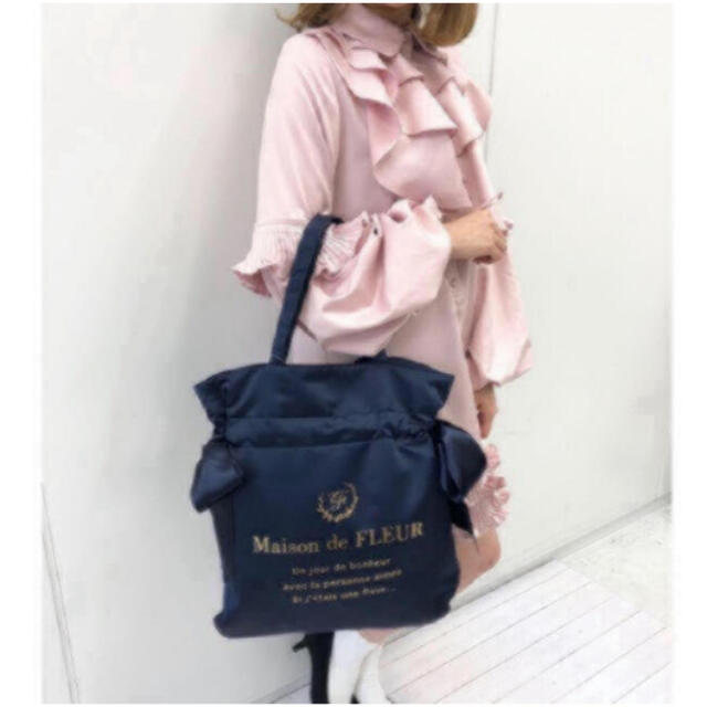 Maison de FLEUR(メゾンドフルール)のMaison de FLEUR♡ダブルリボントート♡メゾンドフルール レディースのバッグ(トートバッグ)の商品写真