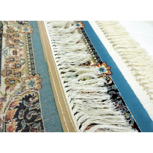 細かな密度のウィルトン織りペルシャ絨毯/ゴージャスな色柄の高級玄関マット