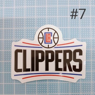 #7 ステッカー NBA LA・クリッパーズ バスケ アメリカ 黒 白 青 赤(バスケットボール)