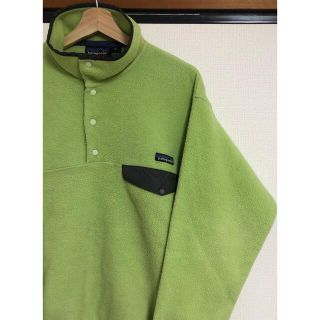 パタゴニア(patagonia)の希少カラー ライムグリーン 黄緑 パタゴニア シンチラスナップT 90sフリース(その他)