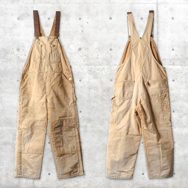 carhartt(カーハート)の90s USA製 Carhartt ダブルニー ダックオーバーオール w38 メンズのパンツ(サロペット/オーバーオール)の商品写真