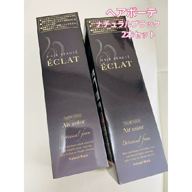 ヘアボーテエクラボタニカルエアカラーフォーム150g2本【ナチュラルブラック】