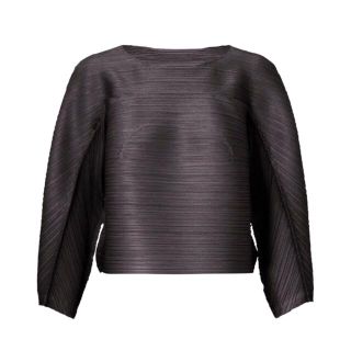 プリーツプリーズイッセイミヤケ(PLEATS PLEASE ISSEY MIYAKE)の【新品】プリーツプリーズ　横プリーツ　カットソー　トップス(カットソー(長袖/七分))