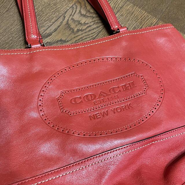 COACH コーチ ハンドバッグ 赤