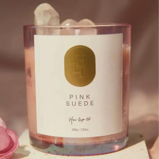 【当店限定販売】 PINK アロマキャンドル Herlipto SUEDE(Her to lip 間違う アロマグッズ