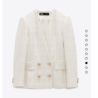 ザラ(ZARA)のzara⭐︎美品⭐︎ツイードジャケット　(ノーカラージャケット)