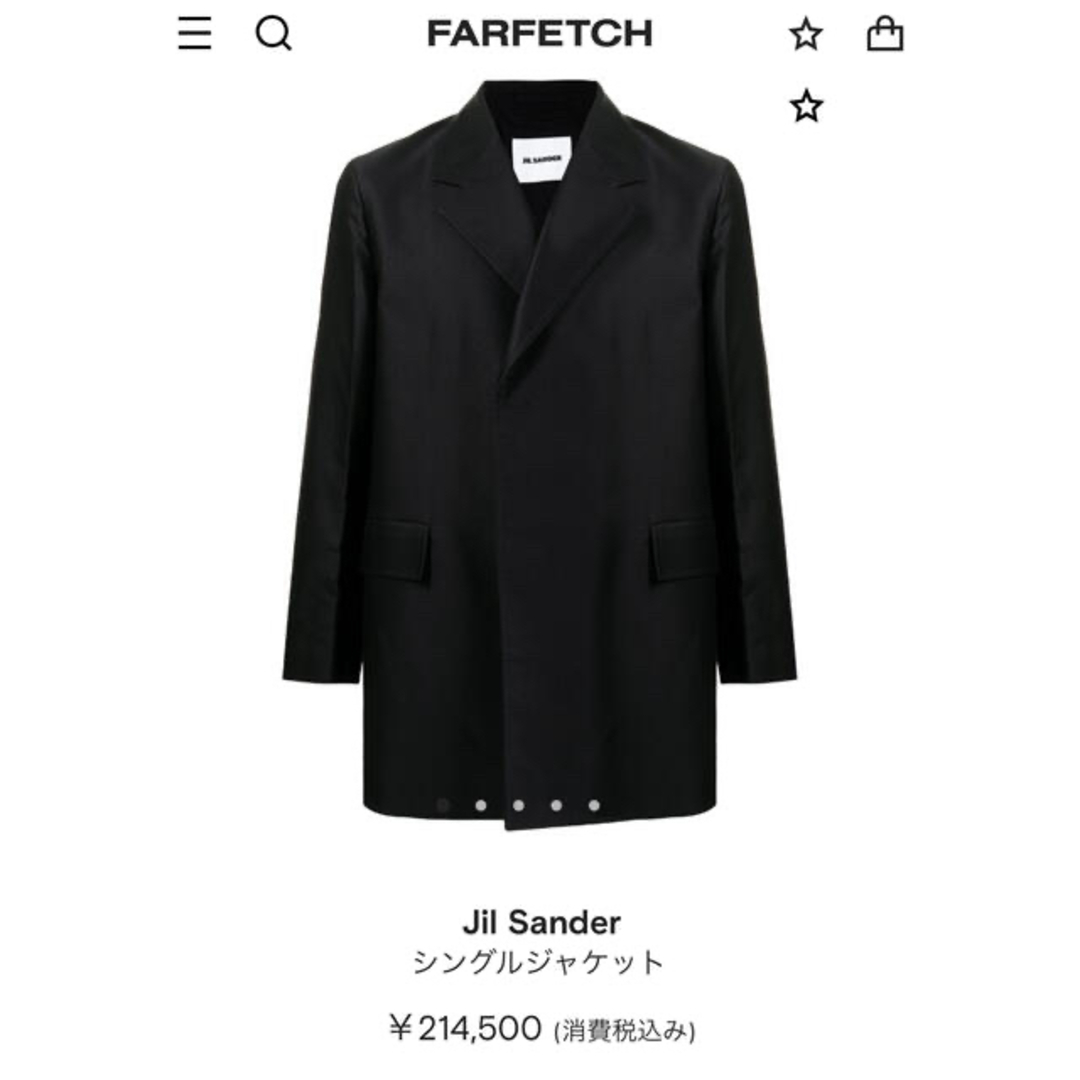 Jil Sander(ジルサンダー)の定価21万JIL SANDER シングルジャケット メンズのジャケット/アウター(テーラードジャケット)の商品写真