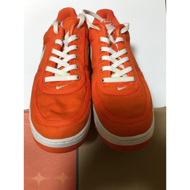 NIKE(ナイキ)のNIKEエアフォース1 キャンバス オレンジ26.5cm ビンテージ メンズの靴/シューズ(スニーカー)の商品写真