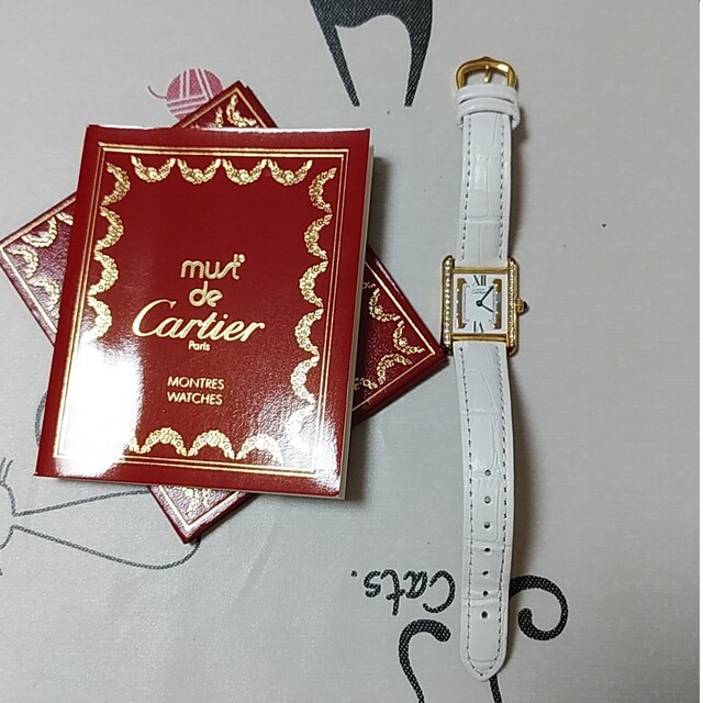 Cartier(カルティエ)の超美品 天然ダイヤモンド カルティエ タンク アフターダイヤ 腕時計 dw レディースのファッション小物(腕時計)の商品写真